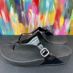 FitFlop The Skinny Sandals  Black Patent